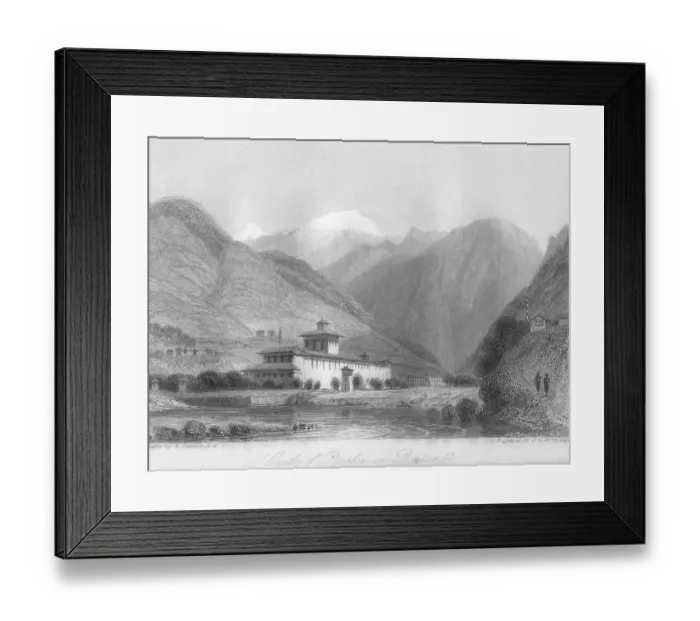 Framed Print : Castle Of Ponaka in Boutan, Bhutan, Asia Framed Print : Castle Of Ponaka in Boutan, Bhutan, Asia