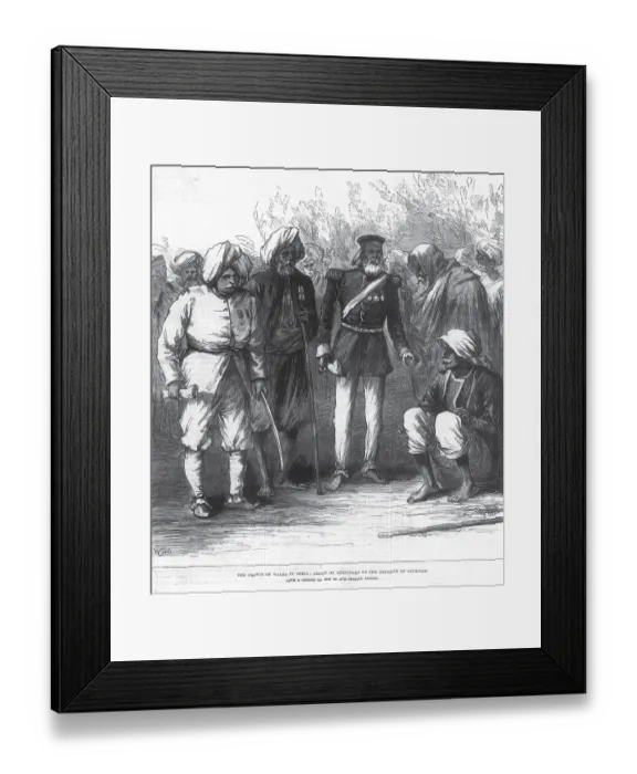 Framed Print : Royalty on Tour The Prince of Wales in India Group of survivors of the defense of Lucknow, Uttar Pradesh, India, Asia