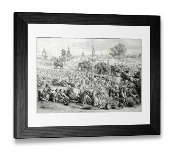 Framed Print : Royalty on Tour State Procession Bearing Presents from Governor General of India to Kings of AVA, India, Asia Framed Print : Royalty on Tour State Procession Bearing Presents from Governor General of India to Kings of AVA, India, Asia