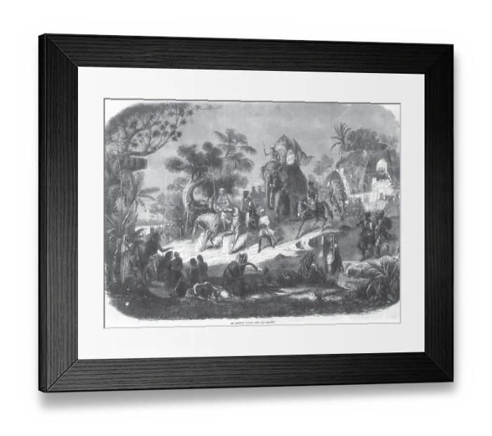 Framed Print : General view An Indian Rajah and his Escort, India, Asia