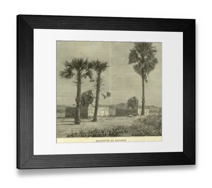 Framed Print : Monoliths at Konarak, Orissa, India, Asia
