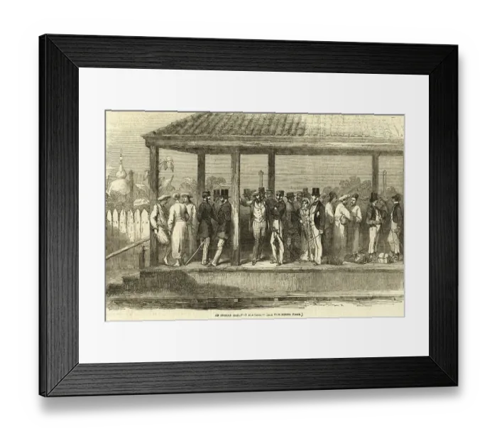 Framed Print : An Indian railway station, India, Asia