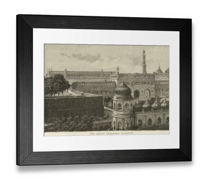 Framed Print : The great Imambara, Lucknow, Uttar Pradesh, India, Asia
