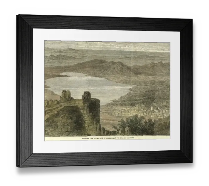 Framed Print : Birdseye view of the city of Ajmer from the hall of Taragurh, Rajasthan, India, Asia Framed Print : Birdseye view of the city of Ajmer from the hall of Taragurh, Rajasthan, India, Asia