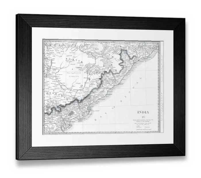 Framed Print : A map of India Framed Print : A map of India