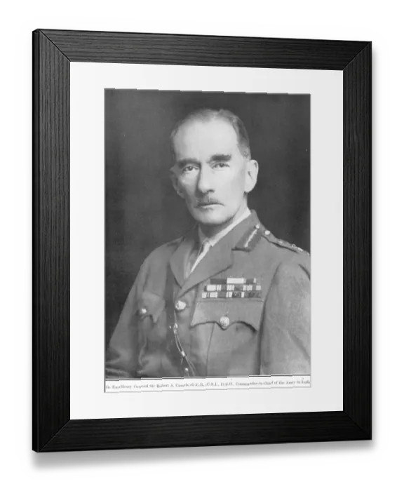 Framed Print : British officials, his Excellency general sir Robert A Cassels, G.C.B. C.S.I. D.S.O. commander-in-chief of the army