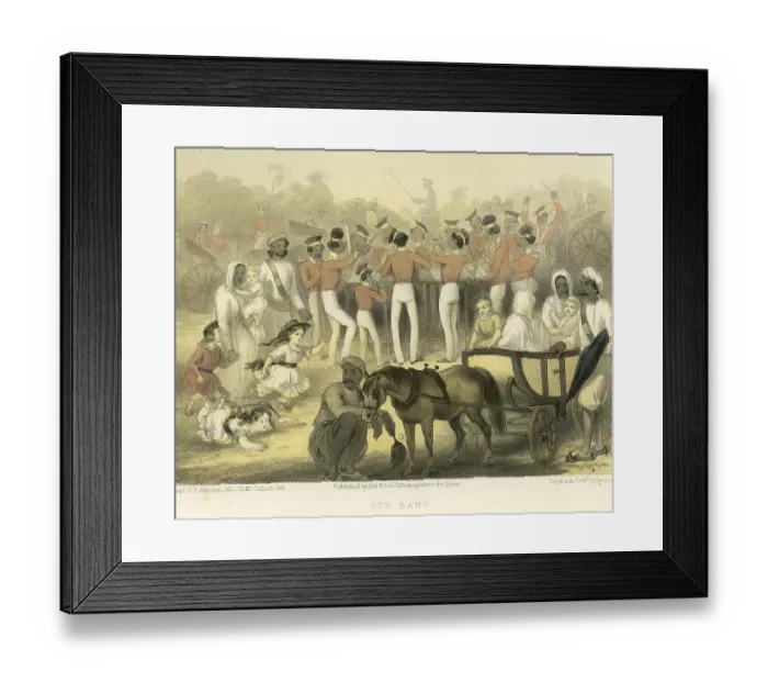Framed Print : Colonial Indian images, our band, India, Asia