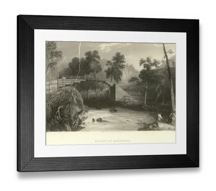 Framed Print : Bridge at Bhurkote, India, Asia