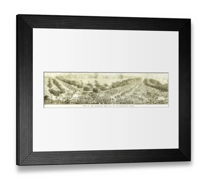 Framed Print : View of the esplanade from the top of bazaar gate street, Bombay now Mumbai, Maharashtra, India, Asia