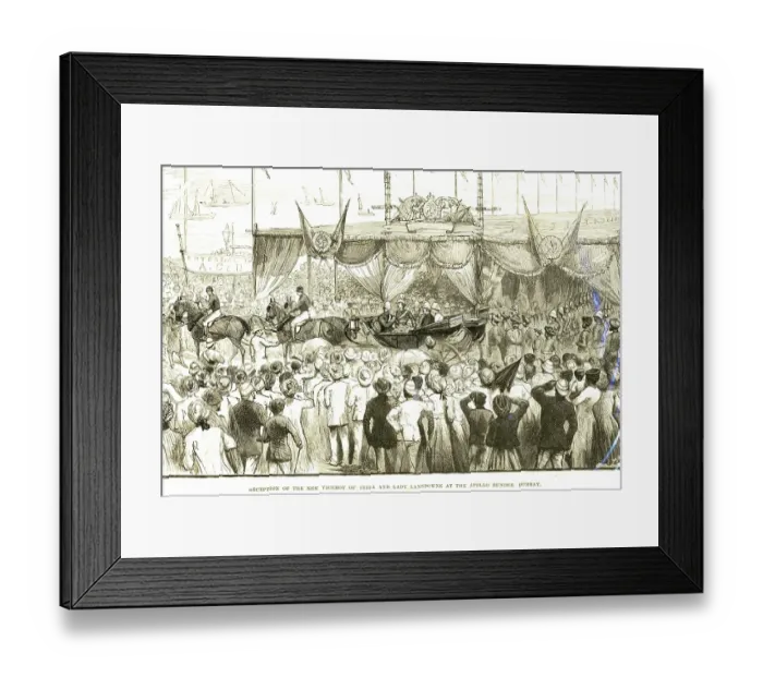 Framed Print : Reception of the new viceroy of India and lady Lansdowne at the Apollo bunder, Bombay now Mumbai, Maharashtra, India, Asia