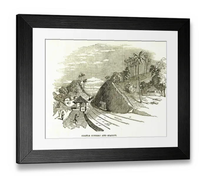 Framed Print : Kurla cutting and station, 4th June 1853, Bombay now Mumbai, Maharashtra, India, Asia