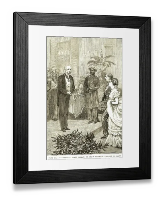 Framed Print : State ball at government house, sir Philip Wodehouse receiving his guests, Bombay now Mumbai, Maharashtra, India, Asia Framed Print : State ball at government house, sir Philip Wodehouse receiving his guests, Bombay now Mumbai, Maharashtra, India, Asia