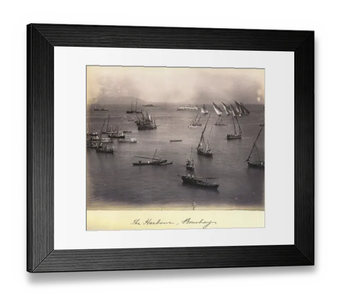 Framed Print : Harbour of Bombay, Bombay now Mumbai, Maharashtra, India, Asia