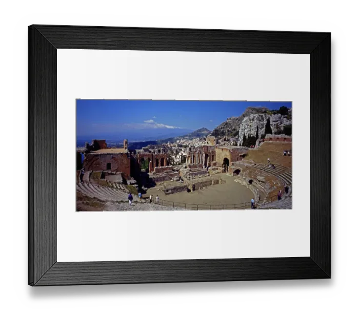 Framed Print : Greco-Roman theatre, Taormina, Sicily, Italy, Europe
