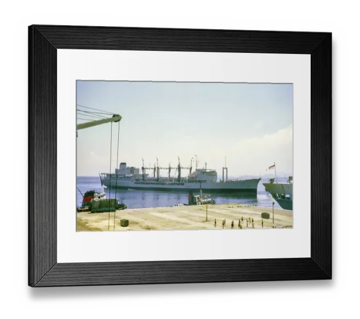 Framed Print : RFA Olwen A122 fast fleet tanker, Royal Navy, slide dated April 1972