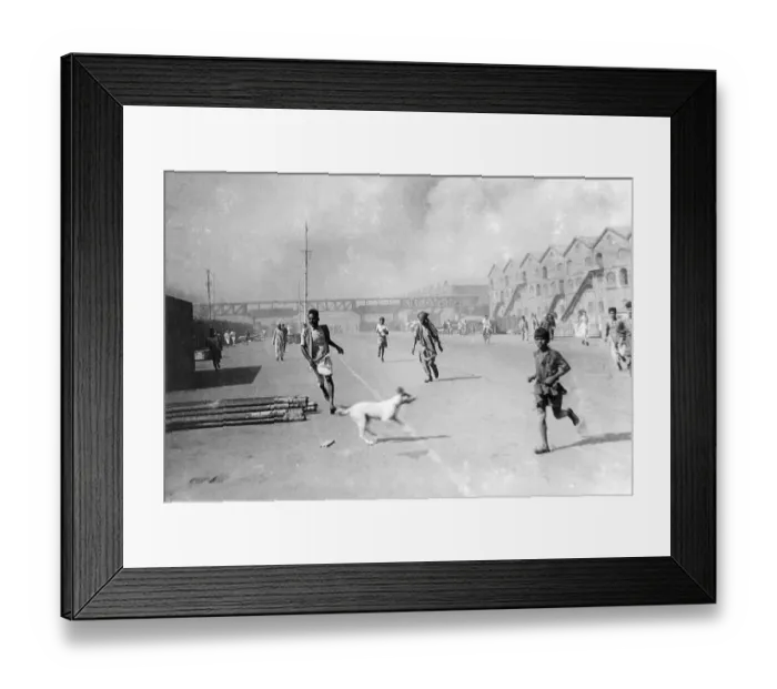 Framed Print : Destruction caused after massive fire at Victoria Dock that engulfed the Chinese ship Fort on 14 April 1944 at the Bombay Port Trust, Bombay Mumbai, Maharashtra, India, Asia