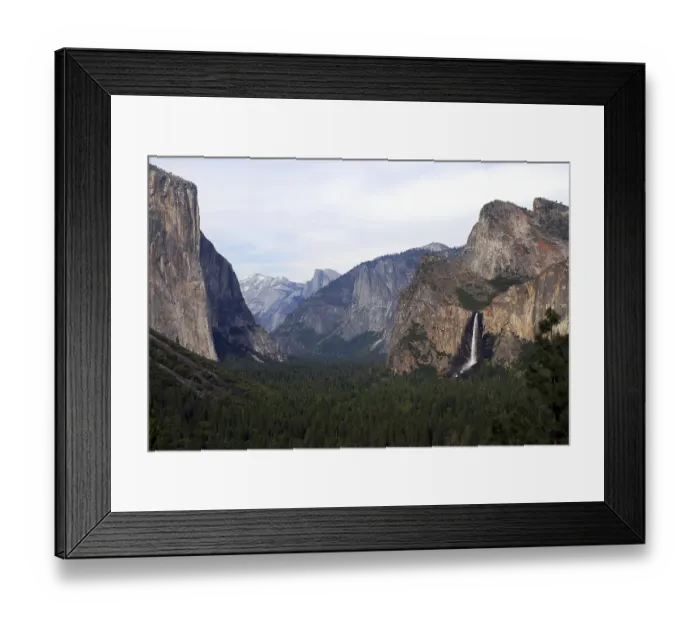 Framed Print : Bridal Veil falls, World Heritage Site 1984, Yosemite National park, California, USA United States of America