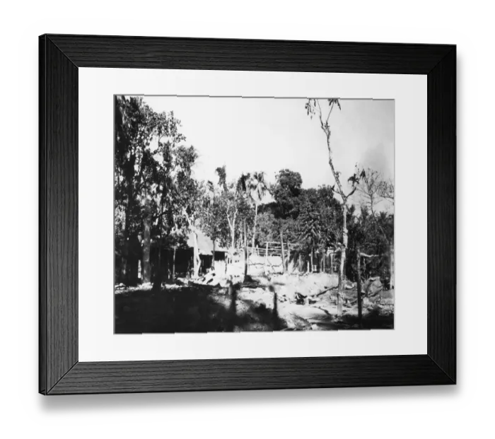 Framed Print : Destruction caused by riots between Hindus and Muslims in Noakhali East Bengal, November 1946, India, Asia