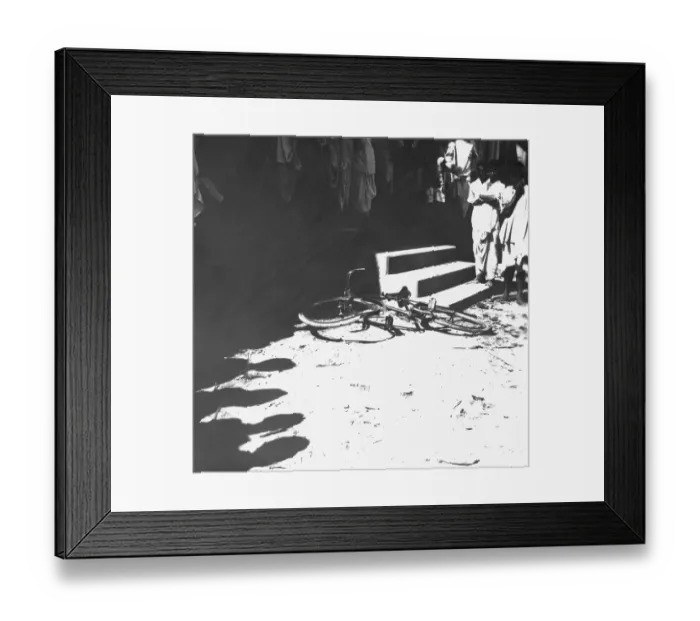 Framed Print : A damaged bicycle, Noakhali, 1946 Framed Print : A damaged bicycle, Noakhali, 1946