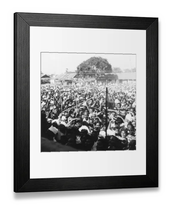 Framed Print : People at a mass meeting, Madras, 1946 Framed Print : People at a mass meeting, Madras, 1946