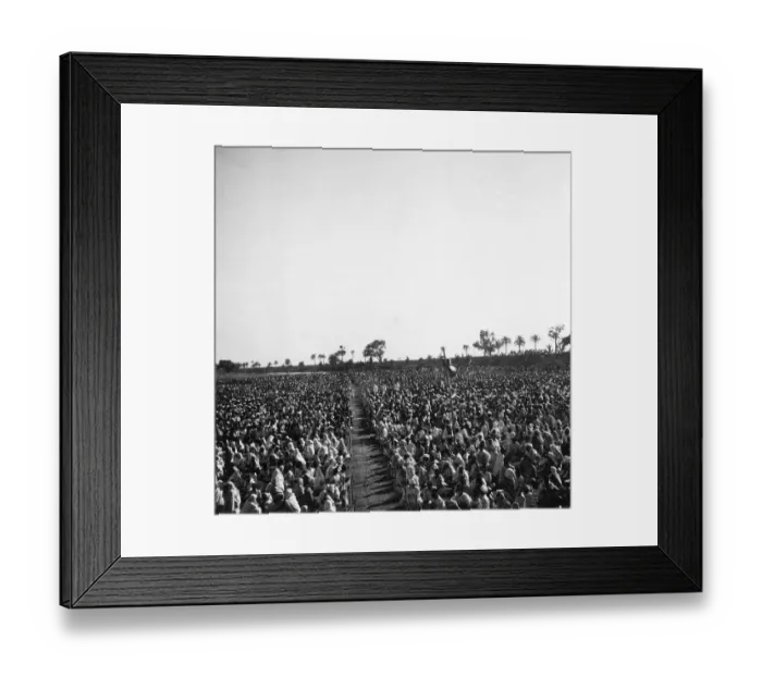 Framed Print : Crowds at a public meeting in Assam, December 1945 Framed Print : Crowds at a public meeting in Assam, December 1945