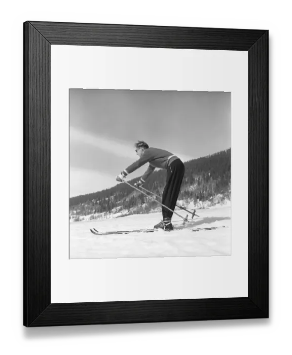 Framed Print : Are 1952. The popular winter sports resort in Jaemtland Sweden where people go to ski and socialise