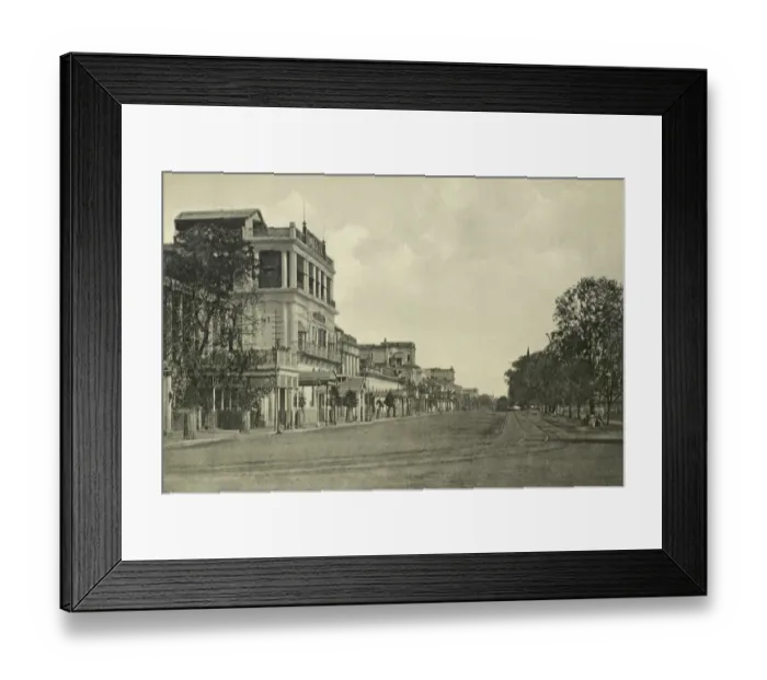 Framed Print : Esplanade Road, Calcutta, West Bengal, India, Asia