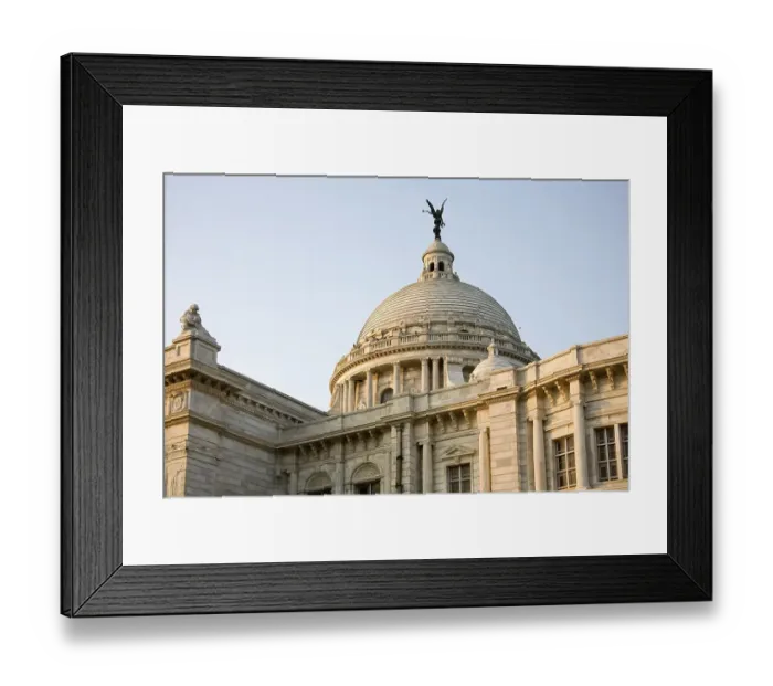 Framed Print : Victoria memorial impressive reminder of British Raj built between 1906 and 1921, Calcutta now Kolkata, West Bengal, India, Asia