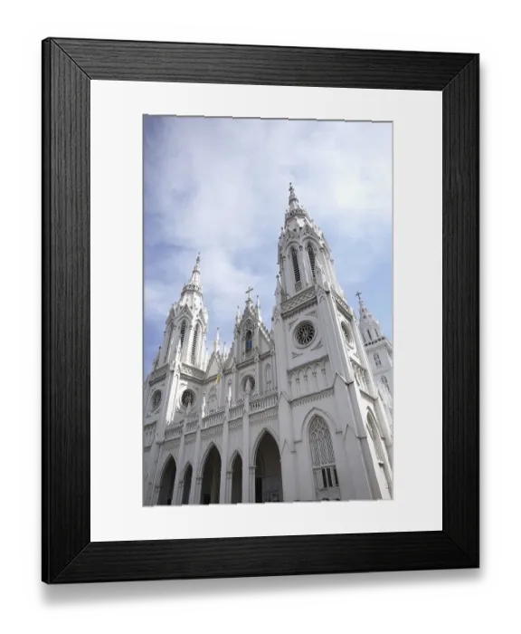 Framed Print : Basilica of Our Lady of Dolours with three tower front tower 146 ft high and rear Bible tower 260 feet high church has 15 Altars built in 1940, Thrissur, Kerala, India, Asia Framed Print : Basilica of Our Lady of Dolours with three tower front tower 146 ft high and rear Bible tower 260 feet high church has 15 Altars built in 1940, Thrissur, Kerala, India, Asia
