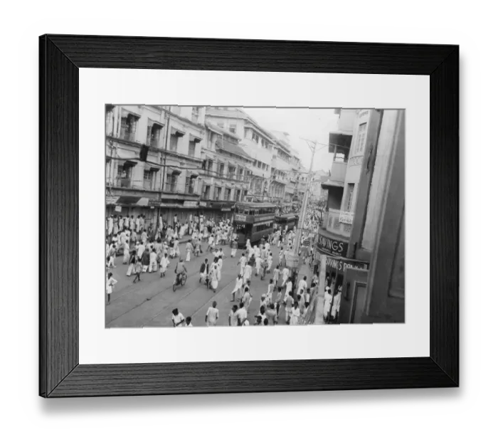 Framed Print : A street scene of Kalbadevi, Mumbai, 1942, India, Asia