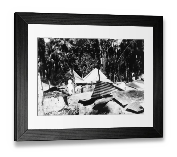 Framed Print : Destruction caused by riots between Hindus and Muslims in Noakhali, East Bengal, November 1946, India, Asia Framed Print : Destruction caused by riots between Hindus and Muslims in Noakhali, East Bengal, November 1946, India, Asia