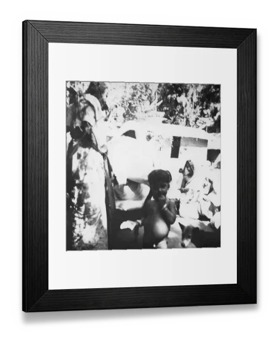 Framed Print : A village scene at Noakhali East Bengal, 1946, India, Asia