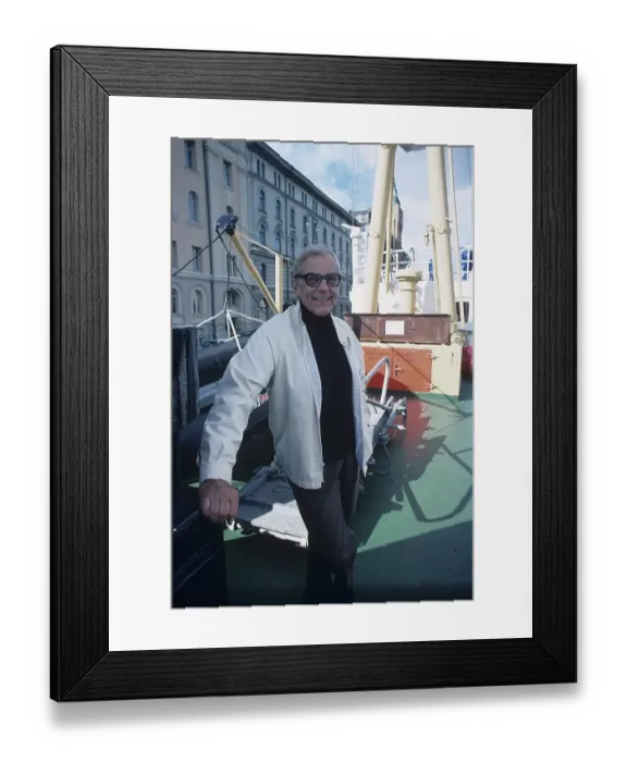 Framed Print : Anders Franzen (1918-1993) Swedish marine engineer and amateur researcher, professor. In 1956, he located the sunken royal ship Vasa, which was salvaged in 1959-1961