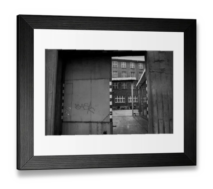 Framed Print : Germany, Berlin, 06.03.1992, former Stasi remand prison Hohenschoenhausen, entrance, Europe