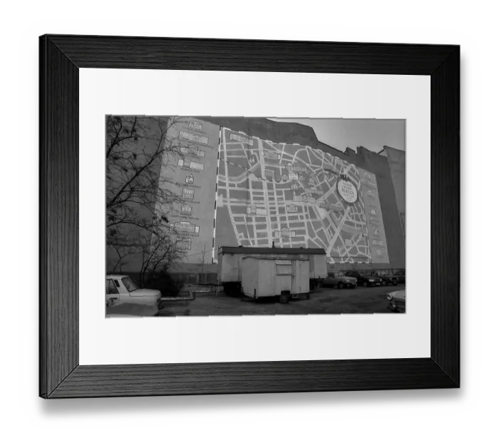 Framed Print : Germany, Berlin, 11.03.1992, Gable at the Breite Strasse car park, Theatre City Berlin, Europe