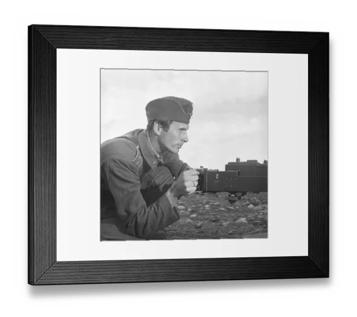 Framed Print : Bertil Harding, 1919-1999, Swedish military and sergeant in the air force. Known for having been a leader and resistance fighter in Norway. He became a courier for the resistance movement under the alias Fritiof, which was his second first name