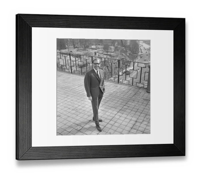 Framed Print : Anders Franzen (1918-1993) Swedish marine engineer and amateur researcher, professor. In 1956, he located the sunken royal ship Vasa, which was salvaged in 1959-1961. Picture taken in 1964