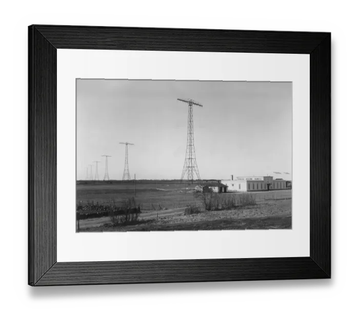 Framed Print : Radio station in Grimeton. A radio transmitter and receiver for long-wave transatlantic wireless telegraphy. The station was completed in December 1924