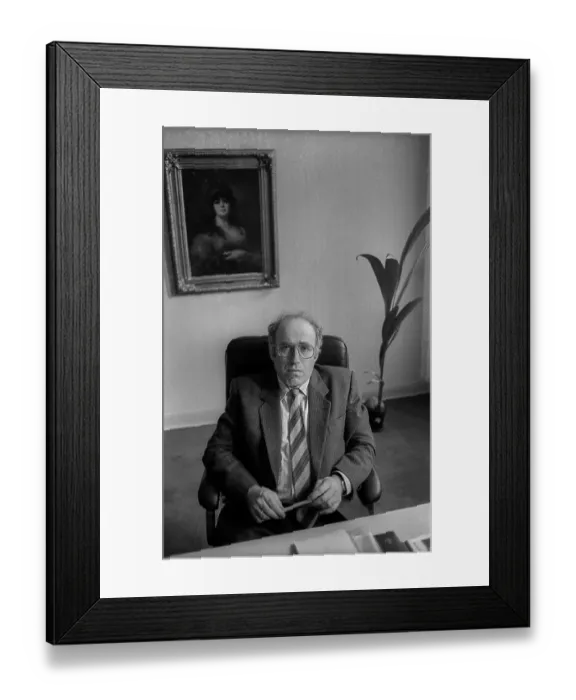 Framed Print : Germany, Berlin, 02.03.1992, Dr Hermann Simon, Director Stiftung Neue Synagoge Berlin  /  Centrum Judaikum, Europe