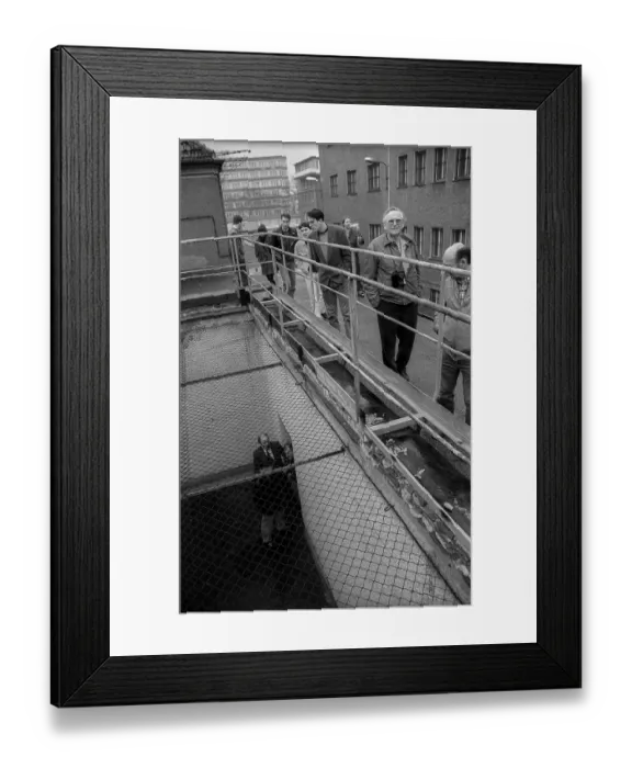 Framed Print : Germany, Berlin, 06.03.1992, Cage for release, (Wreath-laying ceremony in the former Stasi remand prison Hohenschoenhausen), Europe Framed Print : Germany, Berlin, 06.03.1992, Cage for release, (Wreath-laying ceremony in the former Stasi remand prison Hohenschoenhausen), Europe