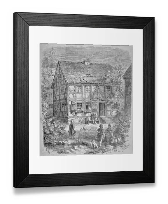 Framed Print : Illustration, agriculture, cultivation, outdoor, farmer, farm, biology, soil, depiction, garden, gardening, historical, illustration, farmyard, copper engraving, art, farming, farmer, farm, outdoor, plants, steel engraving, engraving, environment
