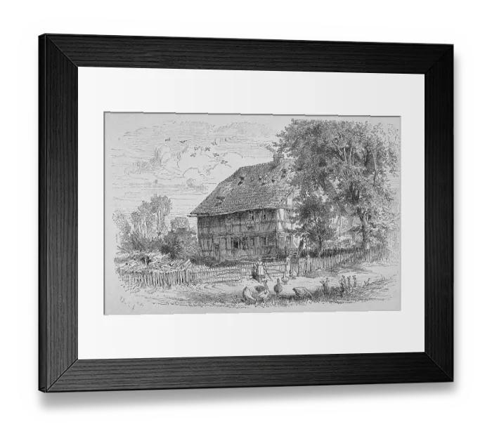 Framed Print : Illustration, agriculture, cultivation, outdoor, farmer, farm, biology, depiction, garden gardening, gardening, historical, illustration, farmyard, copper engraving, art, farming, farmer, farm, outdoor, steel engraving, engraving, environment