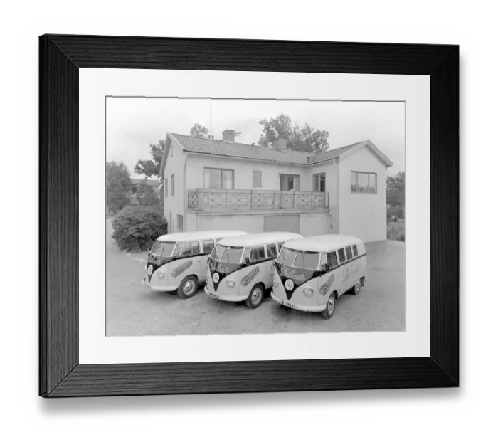 Framed Print : Volkswagen Type 2 T1. The first generation Volkswagen car models in the Transporter family