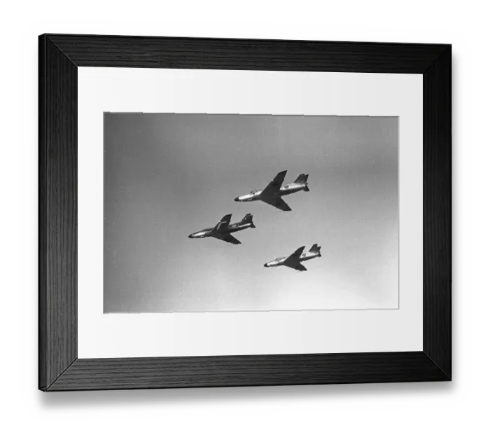 Framed Print : Saab 32 Lansen.Three Swedish two-seat fighter plane manufactured by Saab in the air, belonging to the F6 air flotilla in Karlsborg in 1958. Roland Palm ref 12-15-20 Framed Print : Saab 32 Lansen.Three Swedish two-seat fighter plane manufactured by Saab in the air, belonging to the F6 air flotilla in Karlsborg in 1958. Roland Palm ref 12-15-20