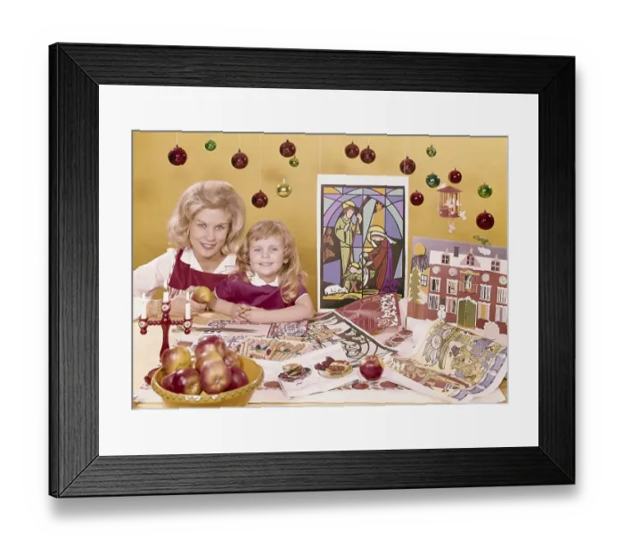 Framed Print : Christmas crafts 1964