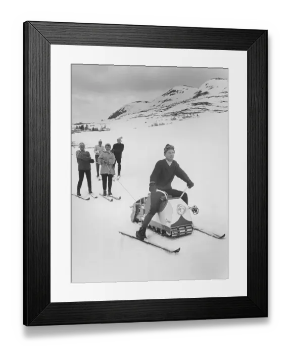 Framed Print : Larven (The caterpillar). A Swedish unconventional snowmobile that has now reached cult status
