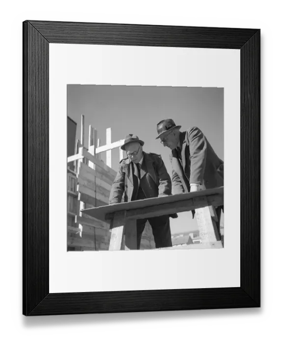 Framed Print : Johan Behrn. Contractor and builder