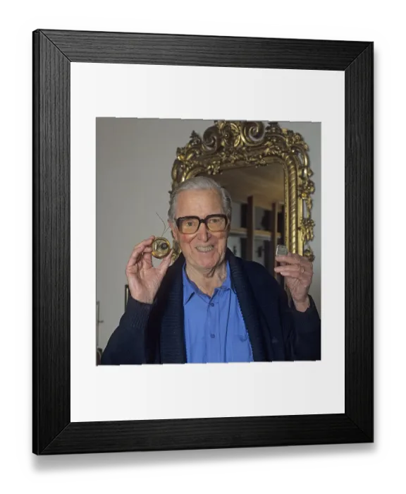 Framed Print : Arne Larsson, 1915-2001 known as the world's first person to receive an artificial cardiac pacemaker. The pacemaker was implanted by heart surgeon Ake Senning in 1958