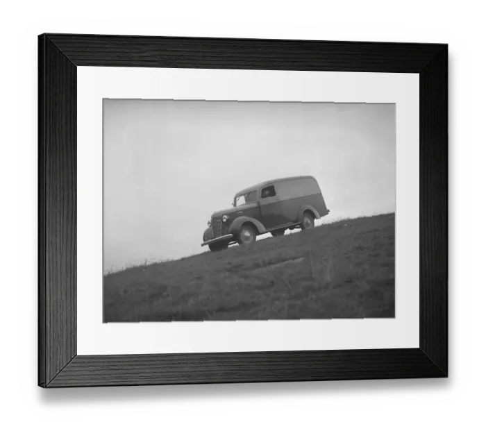 Framed Print : In the 1930s. A course for female drivers of ambulances and trucks during the Second World War in Sweden on November 4