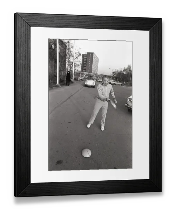 Framed Print : Torsten Johansson. Swedish tennis player. 1920-2004. He was a successful tennis player with numerous Swedish championship titles. After his tennis career, Torsten was a salesman for companies that developed various tennis products